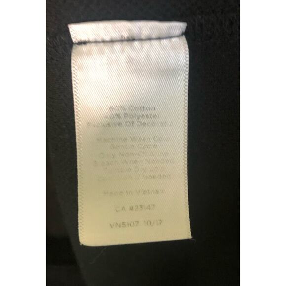 T by Talbots Women's Small Black Zip-Up Jacket White Details Lightweight Pockets - Picture 4 of 7